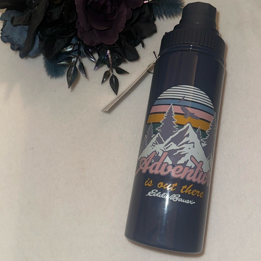 Eddie Bauer Sierra 20oz Insulated Stainless Steel Water Bottle Navy Adventure